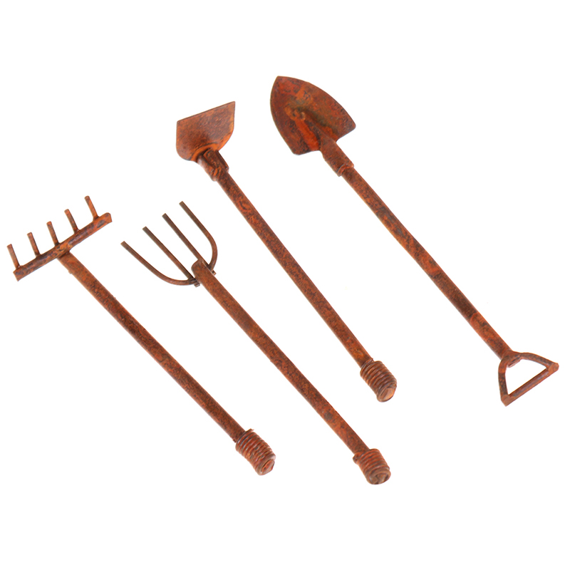 Gardening Tools In - 4 Buah 1:12 Alat Berkebun Miniatur