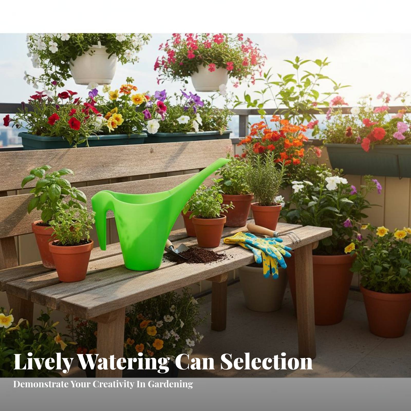 Watering Can Long Spout - Kaleng Penyiram Plastik dengan Kepala Penyiram,