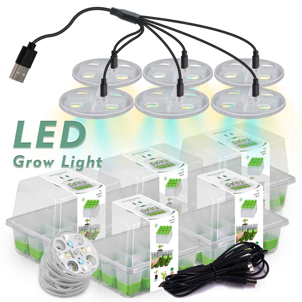Gardening Tools Box - Kit baki tanaman lampu tumbuh LED,