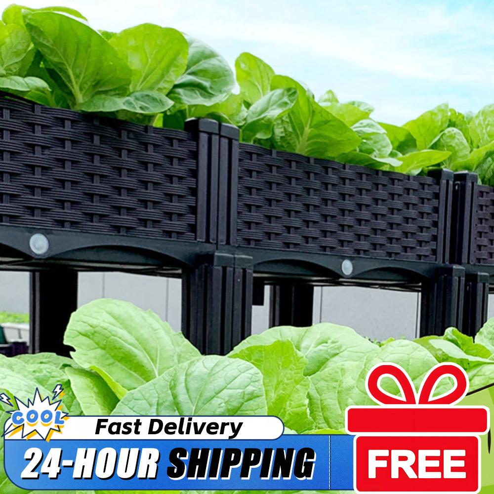 Gardening Tools Box - Kotak Penanam Plastik Bertingkat dengan Kaki,
