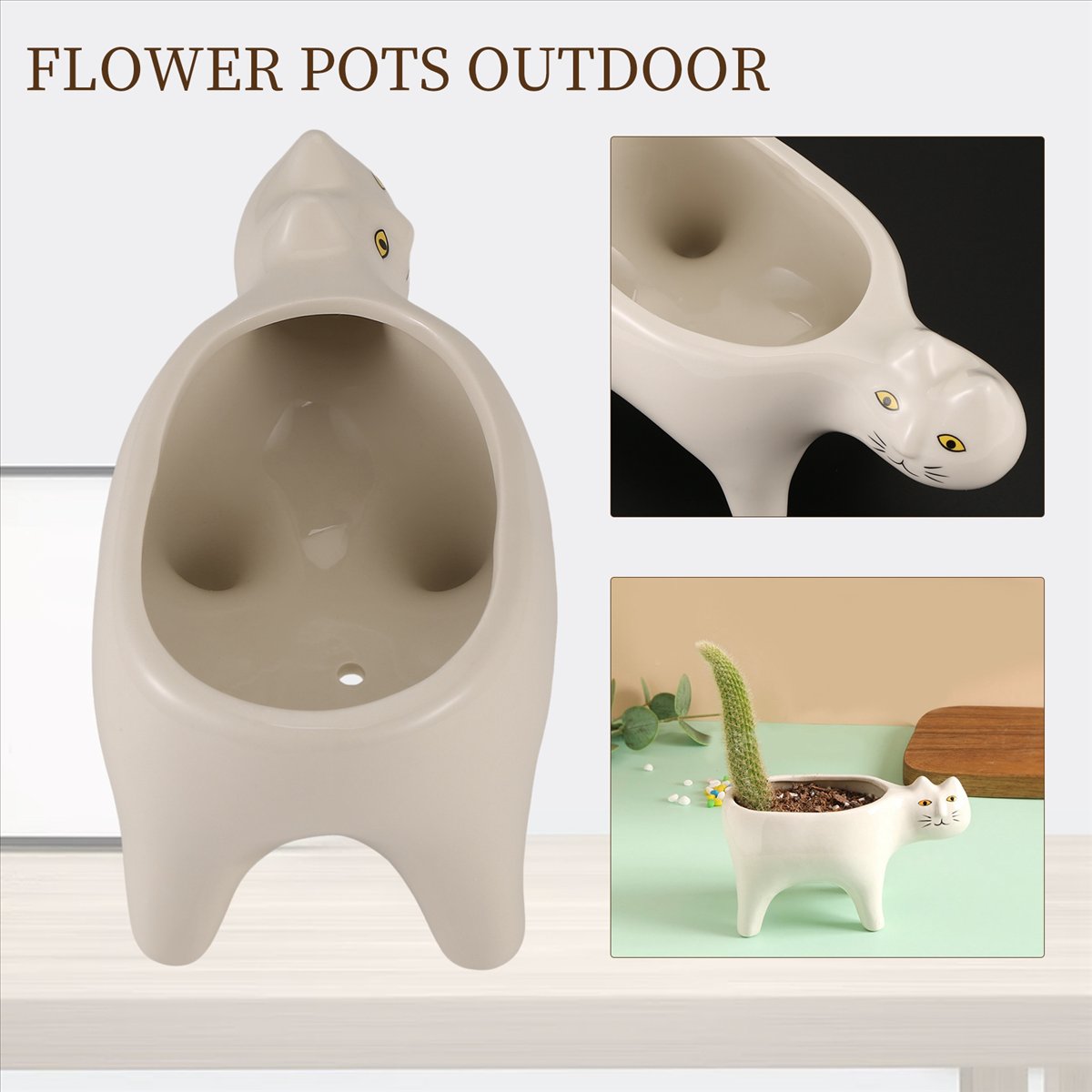 Gardening Tools Images - ABFW Pot Bunga Taman Keramik Kucing
