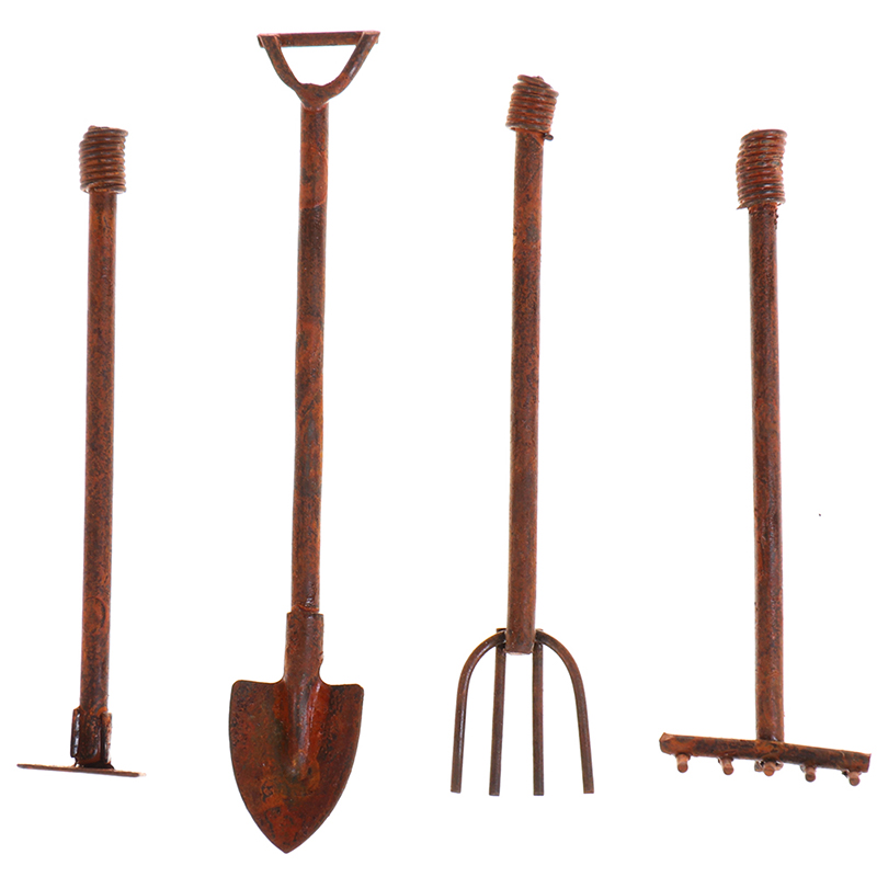4 Buah 1:12 Alat Berkebun Mini - Gardening Tools In ulasan dan harga