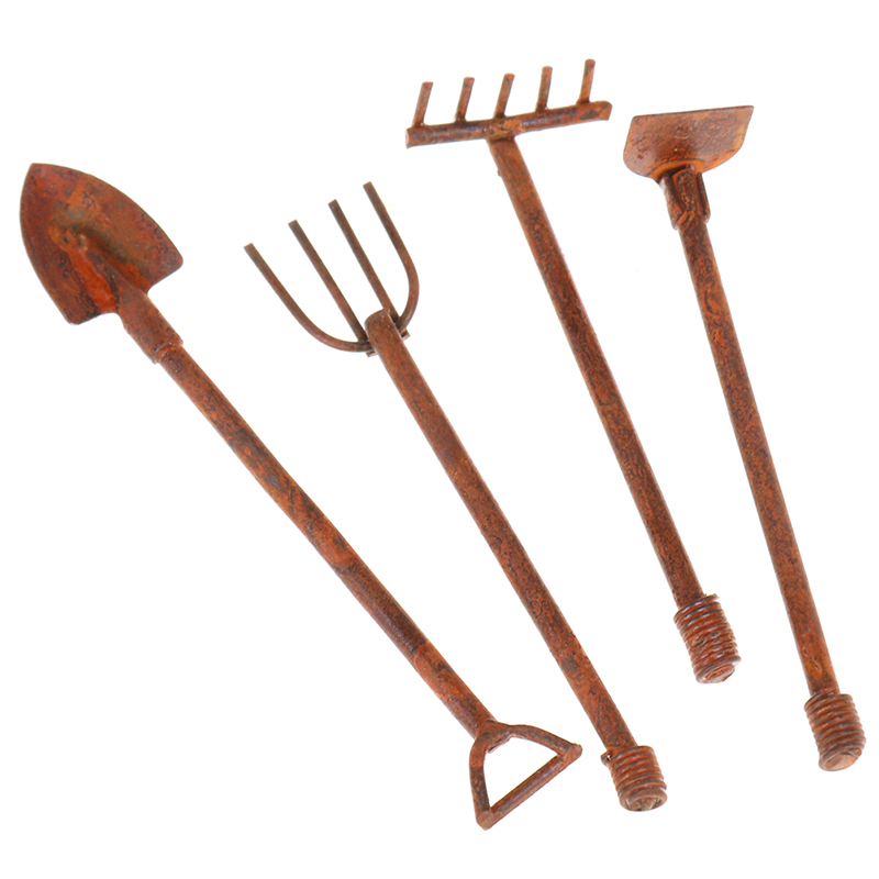 4 Buah 1:12 Alat Berkebun Mini - Gardening Tools In ulasan dan harga