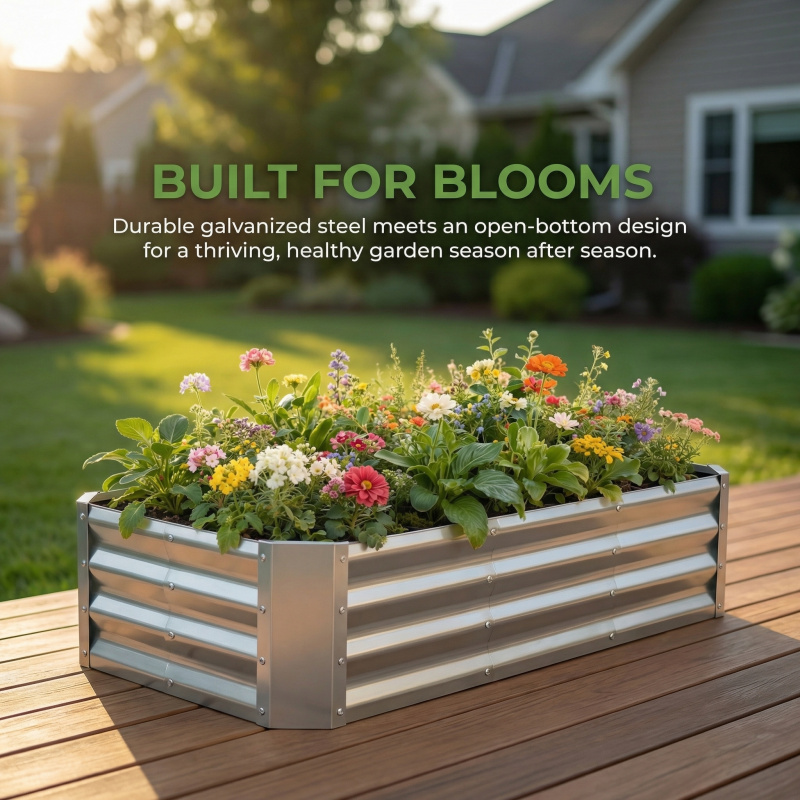 Kit Pot Tanam Taman Galvanis T - Gardening Tools Box ulasan dan harga