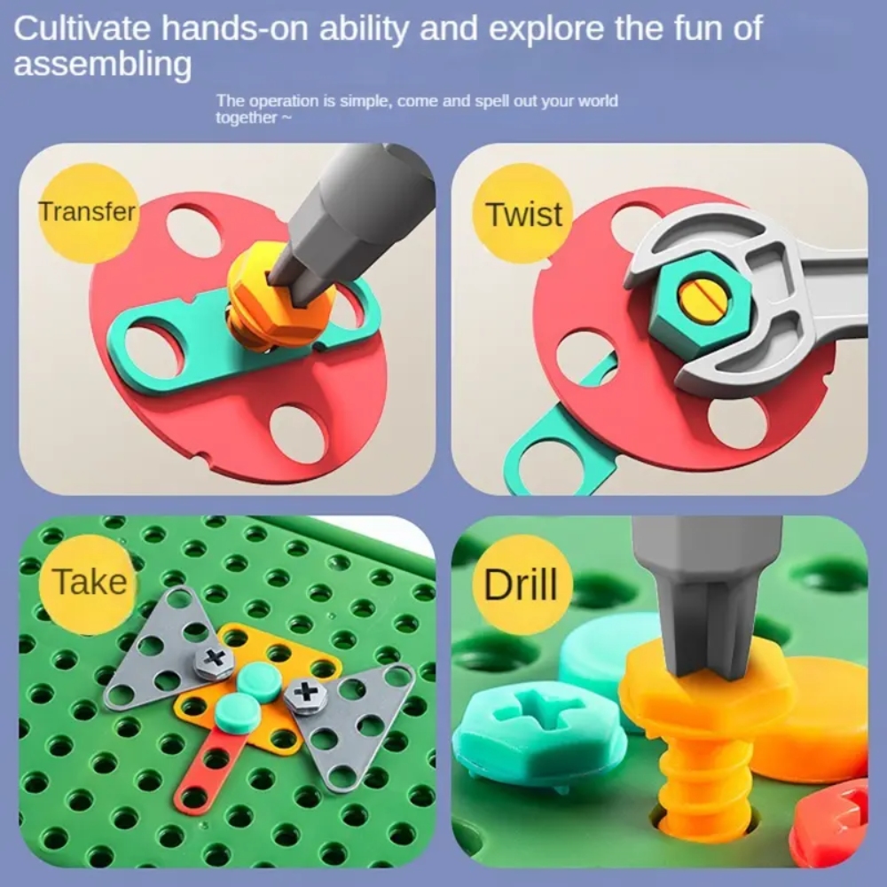 450 Pcs Kids STEM Drill Set Cr - Gardening Tools Kit For Kids ulasan dan harga